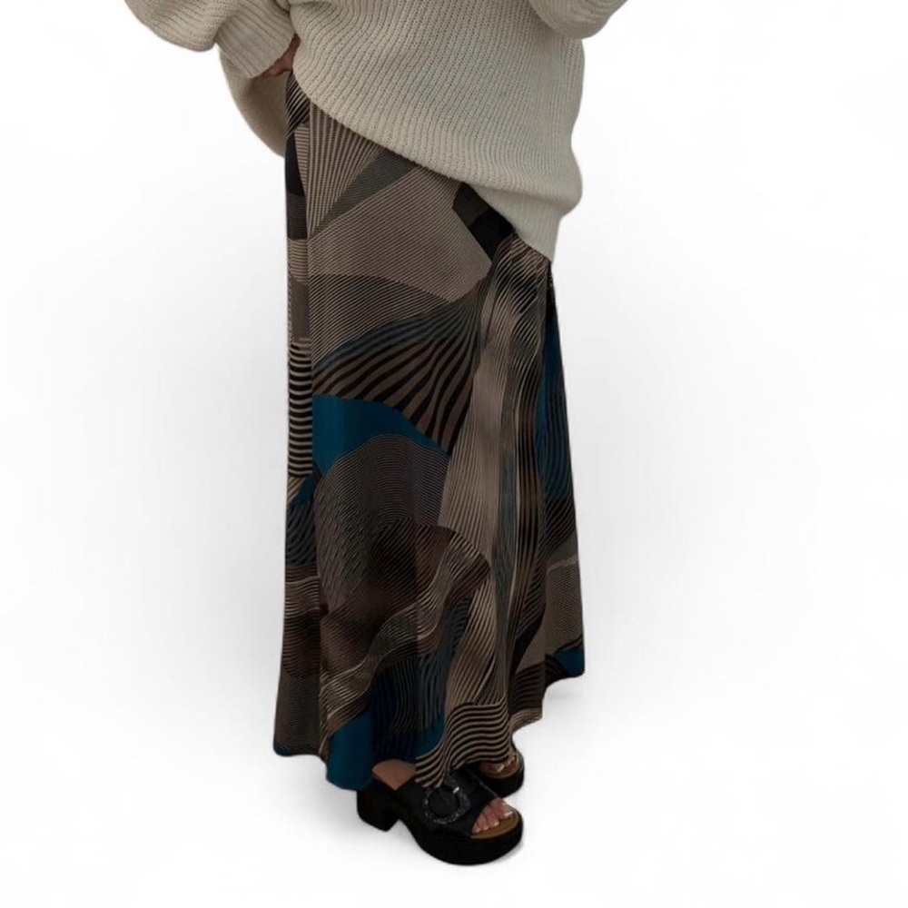 Brown and Blue Maxi Skirt for Casual Wear. Super soft.